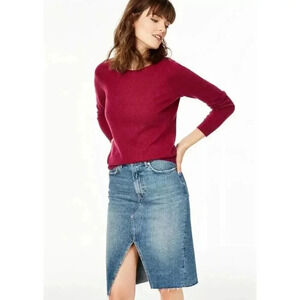 $119 Charter Club Pure Cashmere Crew Neck‎ Cashmere Sweater Cranberry Luxe PM